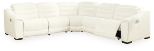 Ashley Next-Gen Gaucho Chalk 5-Piece Power Reclining Sectional with 2 Armless Recliners