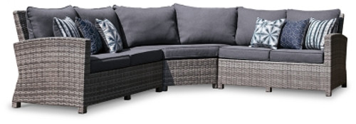 Ashley Salem Beach Gray 3-Piece Outdoor Sectional