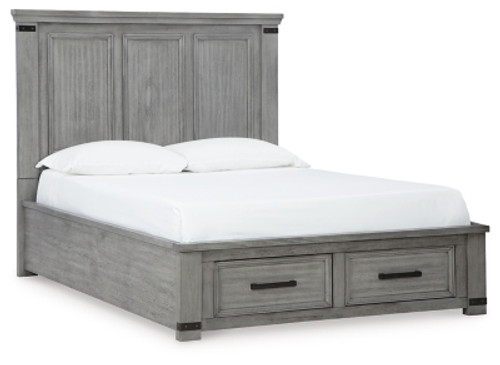 Ashley Russelyn Gray Queen Storage Bed