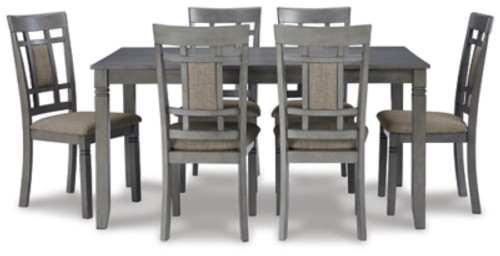 Ashley Jayemyer Charcoal Gray Dining Table and Chairs (Set of 7)