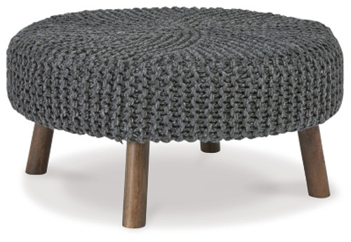 Ashley Jassmyn Charcoal Oversized Accent Ottoman