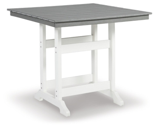 Ashley Transville Gray White Outdoor Counter Height Dining Table