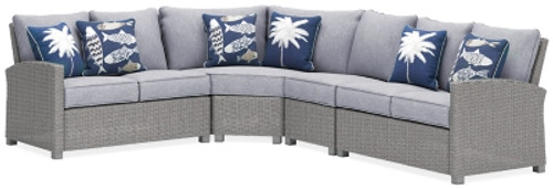 Ashley Naples Beach Light Gray 4-Piece Outdoor Sectional