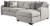 Benchcraft Dellara Chalk 3-Piece Sectional with Chaise