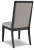 Ashley Foyland Light Gray Black Dining Chair (Set of 2)
