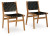 Ashley Fortmaine Brown Black Dining Chair (Set of 2)