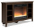 Ashley Camiburg Warm Brown Corner TV Stand with Electric Fireplace