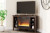 Ashley Camiburg Warm Brown Corner 48" TV Stand with Electric Infrared Fireplace