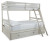 Ashley Robbinsdale Antique White Twin over Full Bunk Bed with Storage