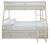 Ashley Robbinsdale Antique White Twin over Full Bunk Bed with Storage