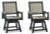 Ashley Mount Valley Driftwood Black Swivel Chair (Set of 2)