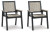 Ashley Mount Valley Driftwood Black Arm Chair (set Of 2) (Set of 2)