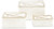 Ashley Ackley White Brass Finish Box (Set of 3)