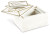 Ashley Ackley White Brass Finish Box (Set of 3)