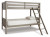 Ashley Lettner Light Gray Twin/Twin Bunk Bed with Ladder
