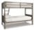 Ashley Lettner Light Gray Twin/Twin Bunk Bed with Ladder