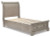 Ashley Lettner Light Gray Twin Sleigh Bed with 1 Storage Drawer