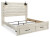 Ashley Cambeck Whitewash King Panel Bed with 2 Storage Drawers