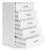Ashley Flannia White 5 Drawer Chest