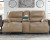 Ashley Ricmen Putty Power Reclining Loveseat with Console