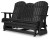 Ashley Hyland wave Black Outdoor Glider Loveseat