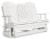 Ashley Hyland wave White Outdoor Glider Loveseat