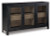 Ashley Lenston Black Gray 3 Door Accent Cabinet