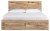 Ashley Hyanna Tan Brown King Panel Storage Bed with 1 Under Bed Storage Drawer