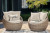 Ashley Danson Beige Swivel Lounge with Cushion (Set of 2)