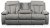 Ashley Mitchiner Fog Reclining Sofa with Drop Down Table