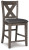 Ashley Caitbrook Gray Counter Height Upholstered Bar Stool (Set of 2)