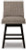 Ashley Tallenger Black Dark Brown Counter Height Bar Stool (Set of 2)