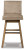 Ashley Tallenger Black Dark Brown Bar Height Bar Stool (Set of 2)