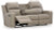 Ashley Lavenhorne Granite Reclining Sofa with Drop Down Table