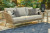 Ashley Swiss Valley Beige Outdoor Sofa with Cushion