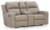 Ashley Lavenhorne Pebble Reclining Loveseat with Console