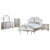 Coaster Evangeline 5piece Eastern King Bedroom Set Silver Oak