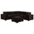 Coaster Lakeview 5piece Upholstered Modular Sectional Sofa Dark Chocolate