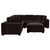 Coaster Lakeview 5piece Upholstered Modular Sectional Sofa Dark Chocolate