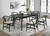 Coaster Crestmont Rectangular Dining Table with Faux Marble Top and 16 SelfStoring Extension Leaf Black