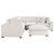 Coaster Lakeview 5piece Upholstered Modular Sectional Sofa Ivory