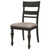 Coaster Bridget Ladder Back Dining Side Chair Stone Brown and Charcoal Sandthrough Set of 2