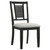 Coaster Appleton Ladder Back Dining Side Chair Black Washed and Light Grey Set of 2