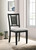 Coaster Appleton Ladder Back Dining Side Chair Black Washed and Light Grey Set of 2