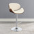 Coaster Harris ADJUSTABLE BAR STOOL Ivory