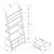 Coaster Colella 3piece Storage Ladder Bookcase Set Cappuccino