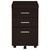 Coaster Skeena 3drawer Mobile Storage Cabinet Cappuccino