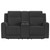 Coaster Brentwood 2piece Upholstered Reclining Sofa Set Dark Charcoal