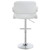 Coaster Brandi ADJUSTABLE BAR STOOL White