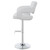 Coaster Brandi ADJUSTABLE BAR STOOL White